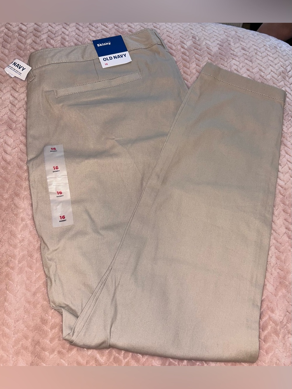 Old Navy Women’s Skinny Stretch Pants NWT Size 16 Beige/Tan